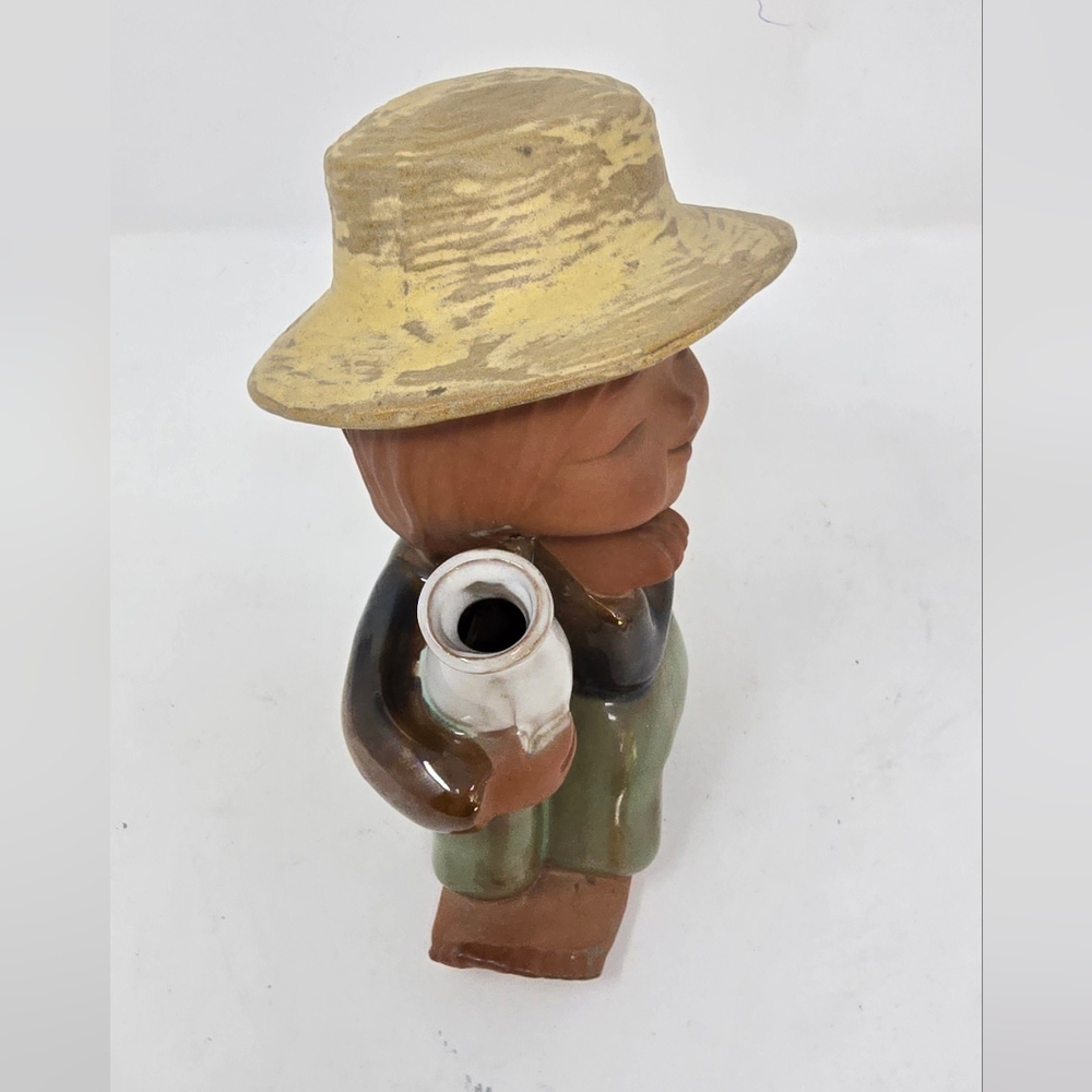 Vtg 1960s UCTCI Japan redware stoneware art pottery figurine falk art‎ - Picture 8 of 9
